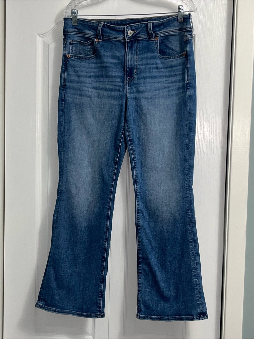 AMERICAN EAGLE Kick Boot denim jeans women’s size 12 x-short next level stretch